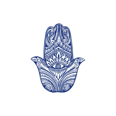 Décalcomanie murale yeux à main hamsa Eli