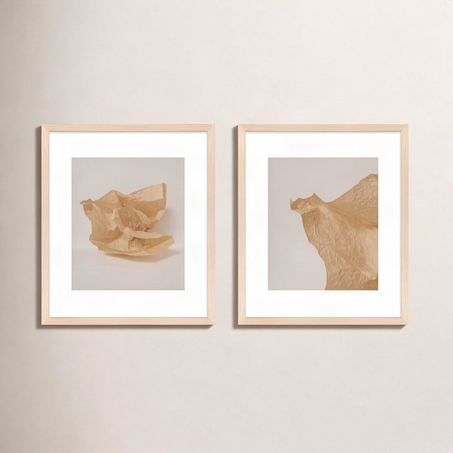 Lorena "Unpackage" 2-Piece Photo Set, 25" H x 20" W x 1.25" D, Maple