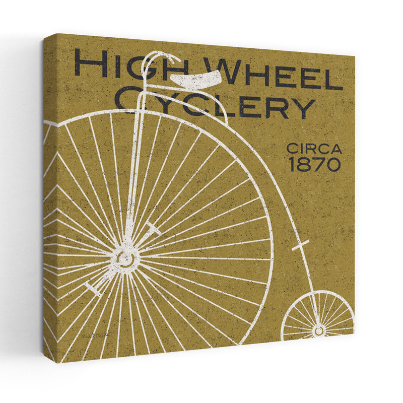 «High Wheel Cyclery», art rétro, H 48 po x l 48 po
