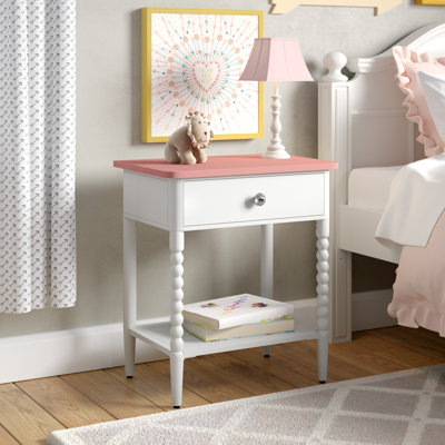Abner 1 Drawer Steel Nightstand