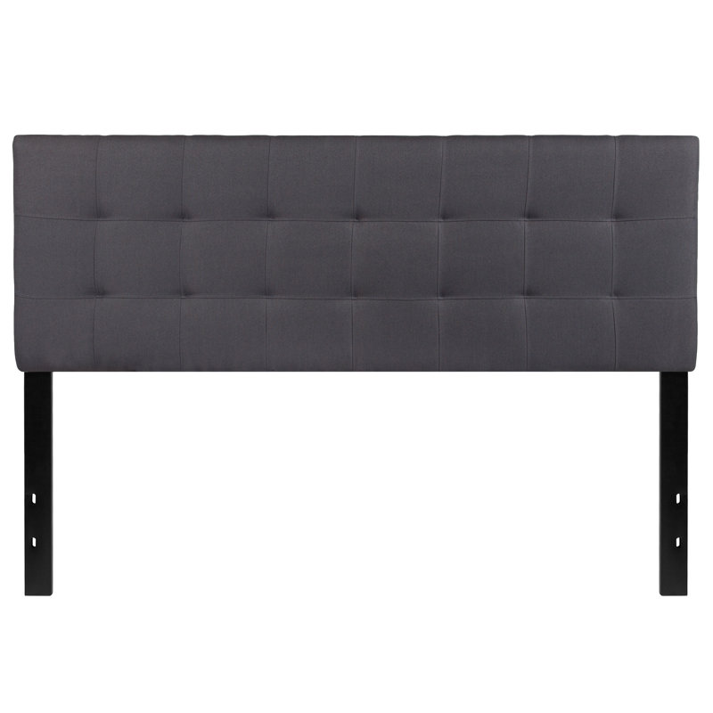 Ciriaca Quilted Tufted Upholstered Headboard, Dark Gray, Queen