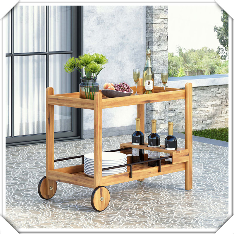 Chariot-bar chic avec rangement polyvalent pratique et élégant