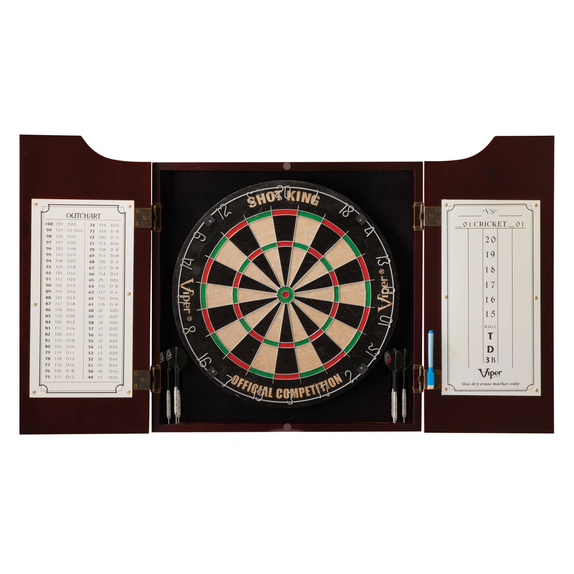 Viper Hudson All-In-One Bristle Dartboard and Cabinet Set