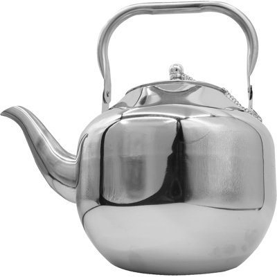 TtAk HOUSEWARE Rumanah Lightweight Durable Portable 3L Stainless Steel Camping Boiling Water Tea Kettle Folding Handle & Lid | Camping Tea Pot | Ideal Outdoor Adventures, Camping, Hiking, Picnics, Travel