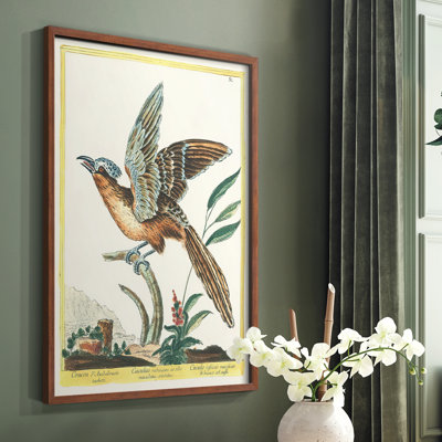 «Pastel Birds IV», reproduction encadrée - bois massif