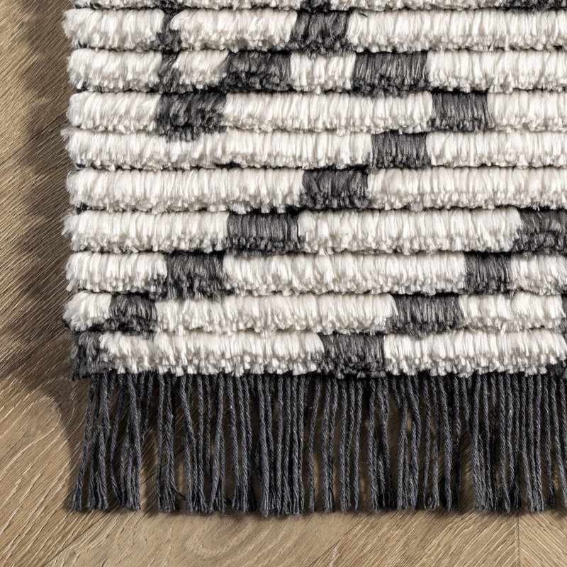Tapis beige / gris Modern Tessellation, Rectangle 3 pi x 5 pi