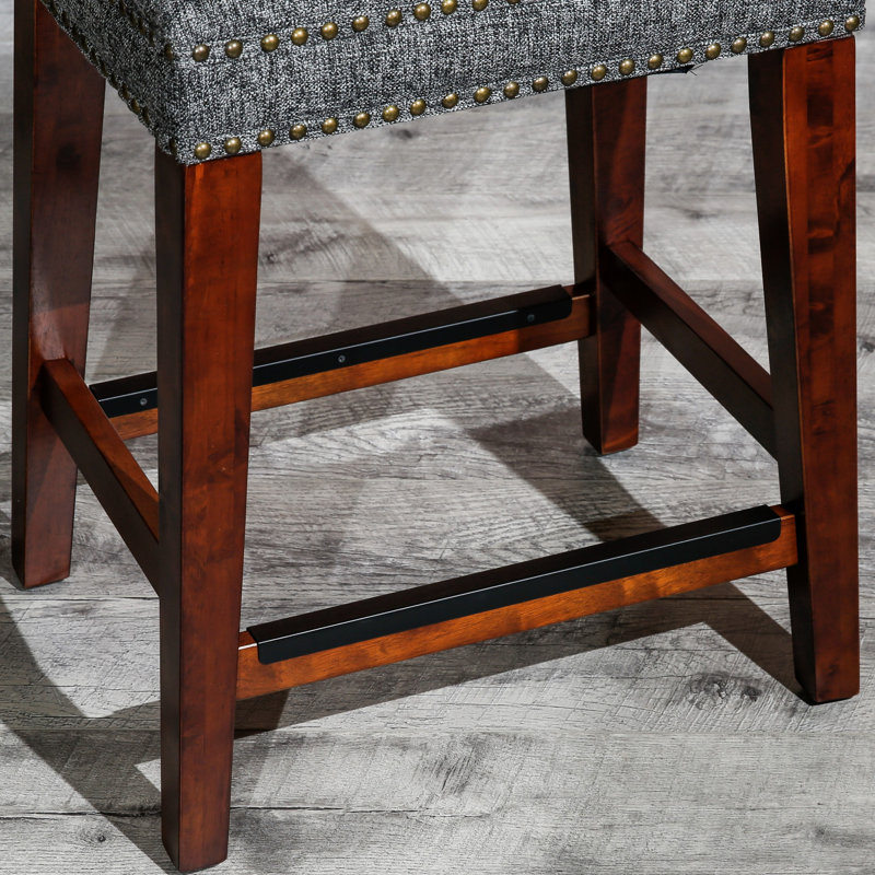 Tabouret de comptoir de 24 po sans dossier avec pieds et rembourrage de siège confortable: fabrication
