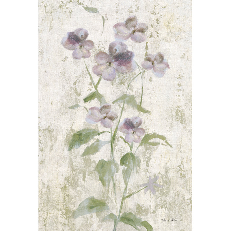 «Purple Field Flowers Crop» par Cheri Blum - impression, Toile tendue, Non, H 18 po x l 12 po x P 1,25 po