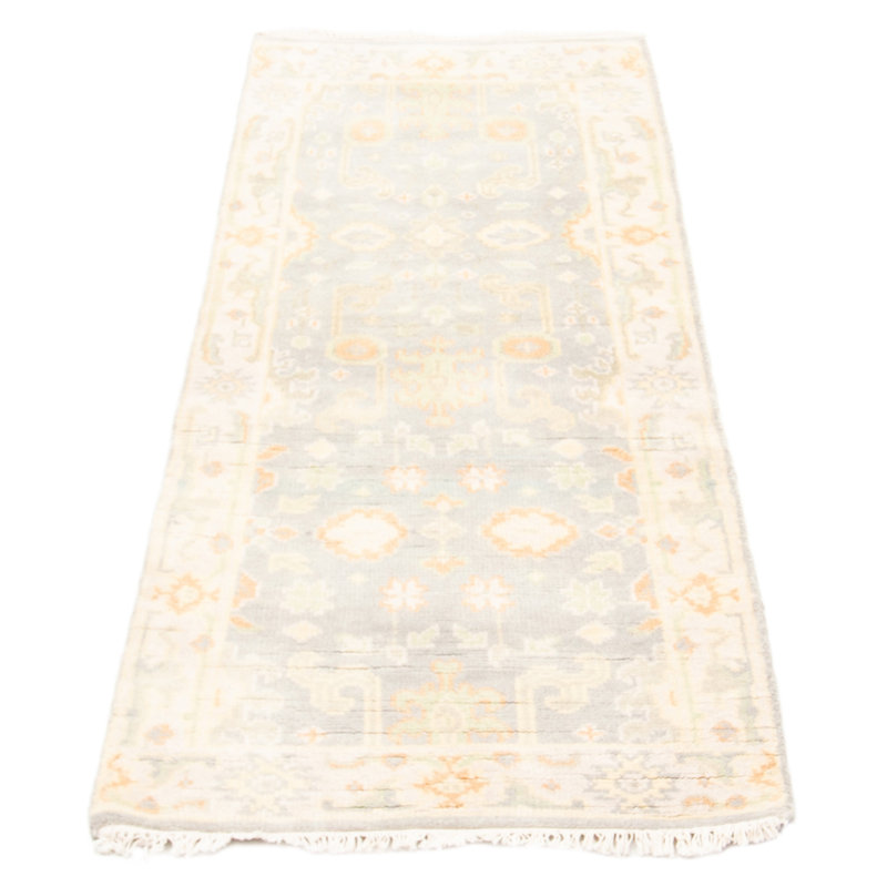 One-of-a-Kind 2'7" X 5'11" New Age Runner Wool Area Rug in Cream