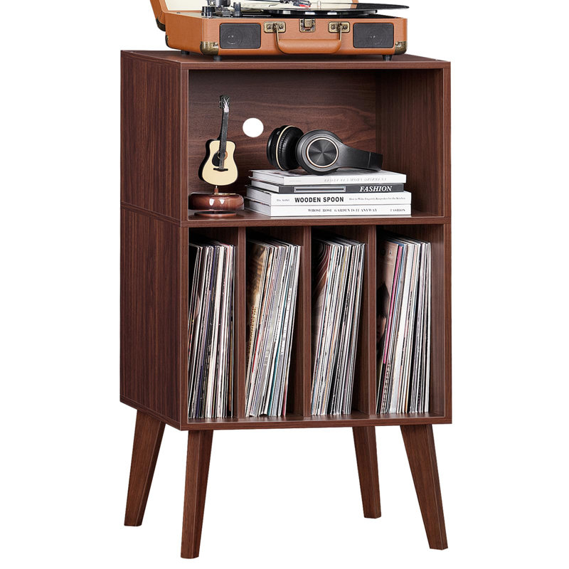 86.87 cm H Media Shelves, Brown