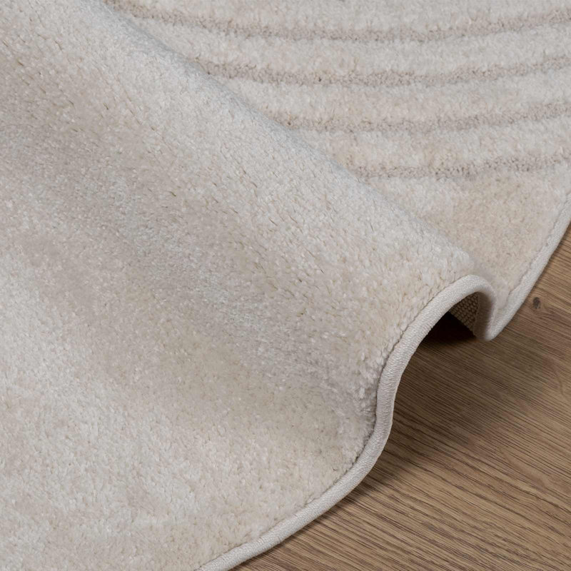 Modern Indoor Rug, Cream, Round 160 cm