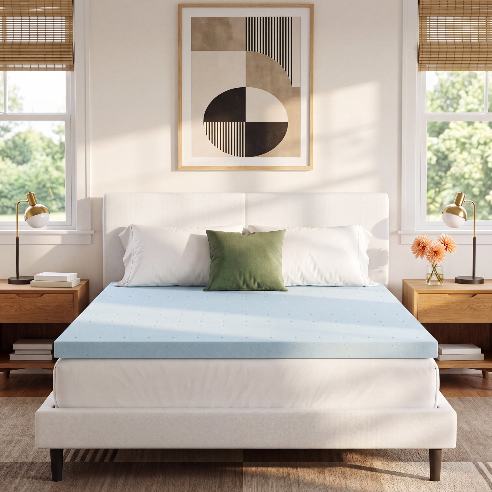 Nadel Gel Memory Foam Mattress Topper, King