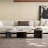 Simple shaped microcrystalline stone coffee table