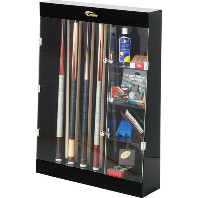 Display Cases Ten Cue Wall Mount Display Case with Accessory Shelves