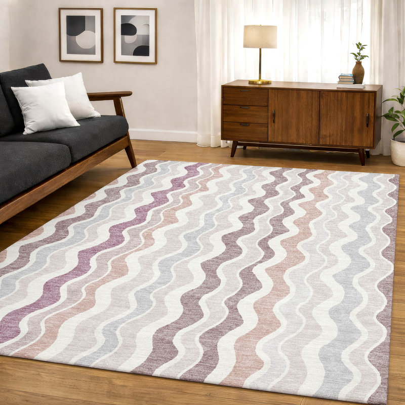 Tapis de qualité supérieure lavable à la machine Mayfield AMF2342, Rosé, 10 pi x 14 pi