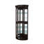Vitrine de coin lumineuse au fini noyer