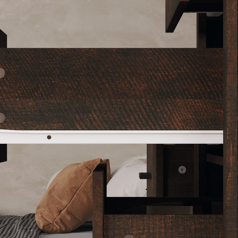 Ensemble de chambre à coucher avec commode haute et commode, Brun