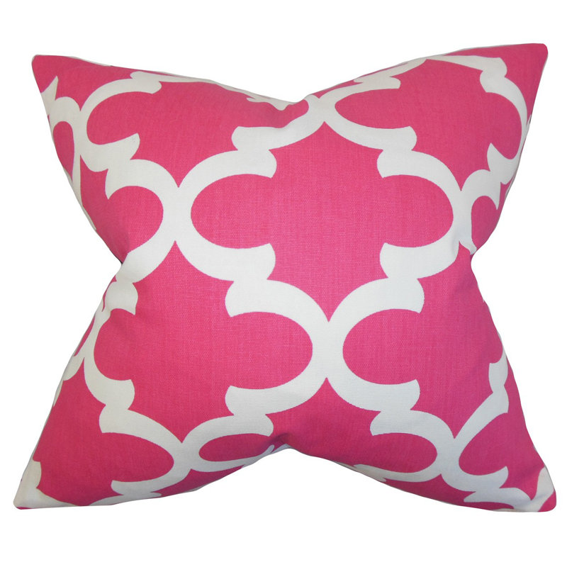  100% Cotton Throw Pillow, Candy Pink, 18" x 18", Pillow Cover Only - No Insert