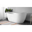 Free Standing Tub 55" x 28" Deep Soaking Bath Tub Acrylic Freestanding Bathtub A19 Soaker Tub