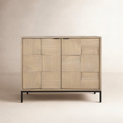 2-Door Geometric Accent Cabinet