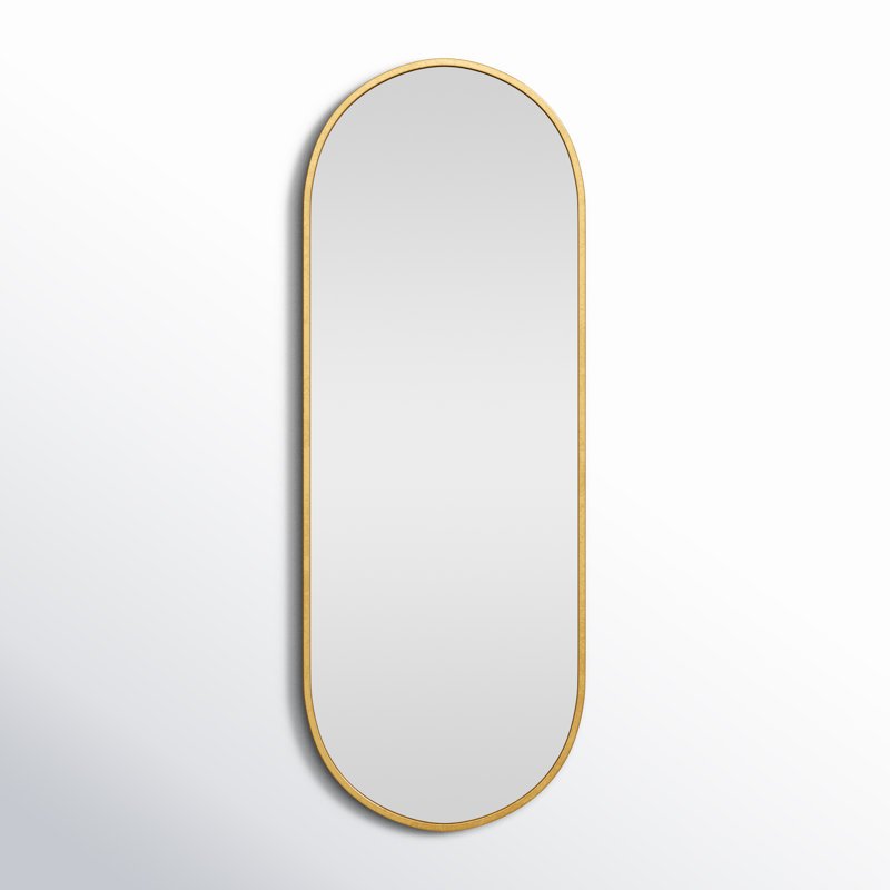 Edmonia Metal Wall Mirror, Gold, 60" x 22"