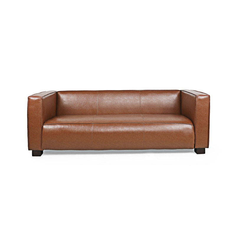 Canapé 3 places moderne rembourré, Marron clair