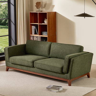 82" Upholstered Modern Square Arm Sofa