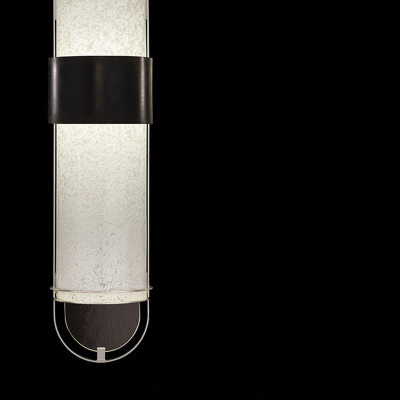 Bond 2 - Light LED Unique/Statement Pendant, White, Black/Silver