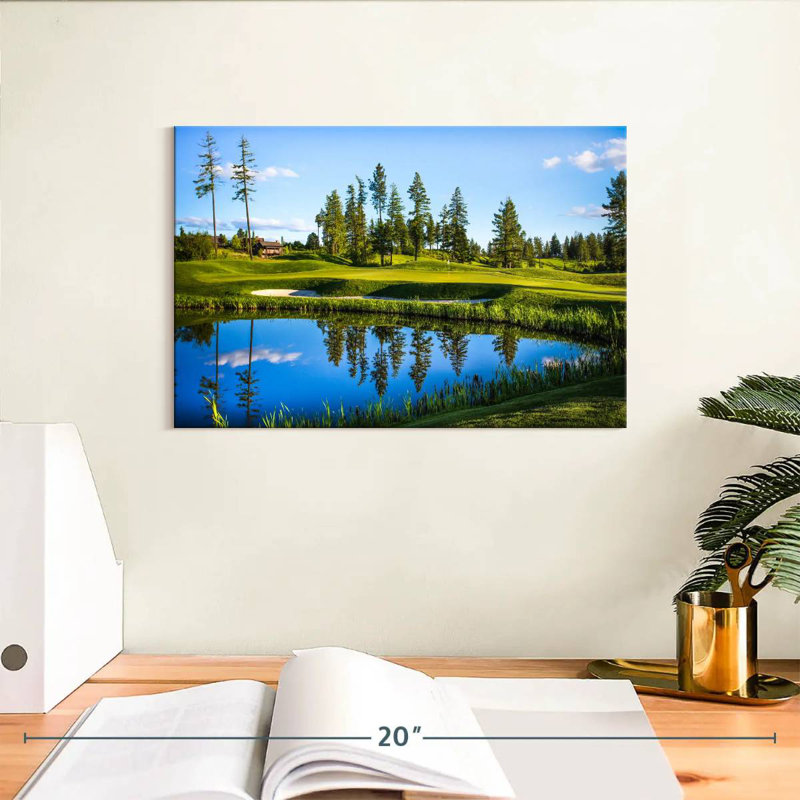 Splendide terrain de golf, H 8 po x l 12 po