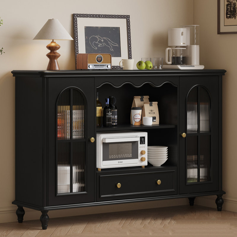 Buffet de cuisine noir