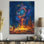 Portail magique en cristal dans le ciel - espace, art mural, salon
