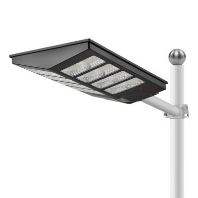 Réverbère solaire 800W, 1400LM, lumières d'inondation solaires à DEL avec télécommande radiofréquencemètre, lampe de sécurité IP66 à capteur de mouvement à énergie solaire pour le garage