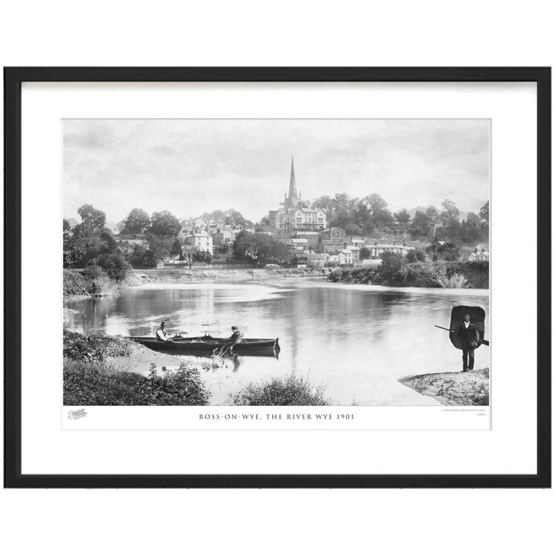 Ross-on-Wye, River Wye 1901 by Francis Frith - Single Picture Frame Print, 28cm H x 36cm W x 2.3cm D