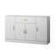 Buffet avec rangement, grande armoire de rangement pour la cuisine avec 1 tiroir et 4 portes, café moderne pour la salle à manger, blanc