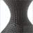 Wicker Hourglass Side Table with Iron Frame