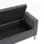 Banc repose-pieds carré avec accoudoirs carrés et garniture cloutée en velours moelleux, parfait pour les sièges modernes et fonctionnels