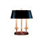 Lampe de table 15 po rouge / beige