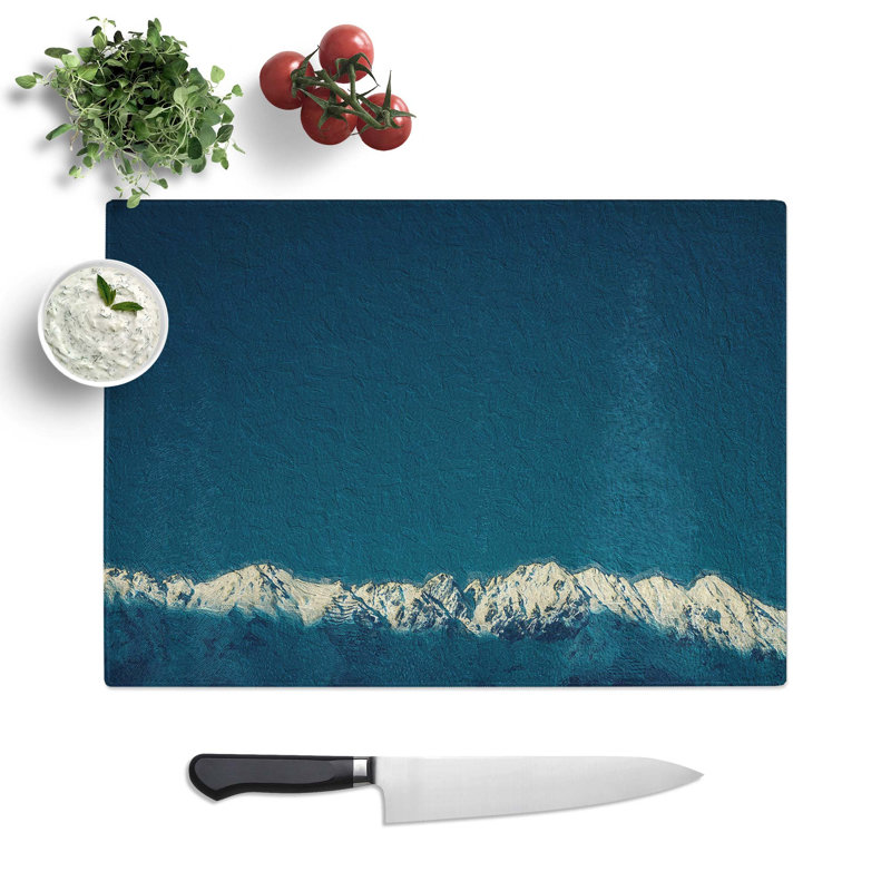 Glass Light On The Mountain Top Chopping Board, 28.5 cm W x 20 cm L