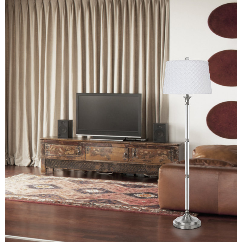 Ibaka 60'' Nickel Traditional Floor Lamp