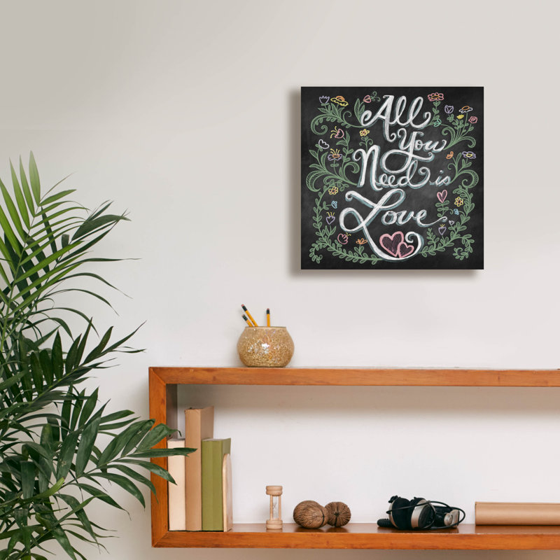 «Epic Graffiti» «All You Needis Love» par Elizabeth Caldwell, art mural sur toile, 12 po x 12 po, H 12 po x l 12 po
