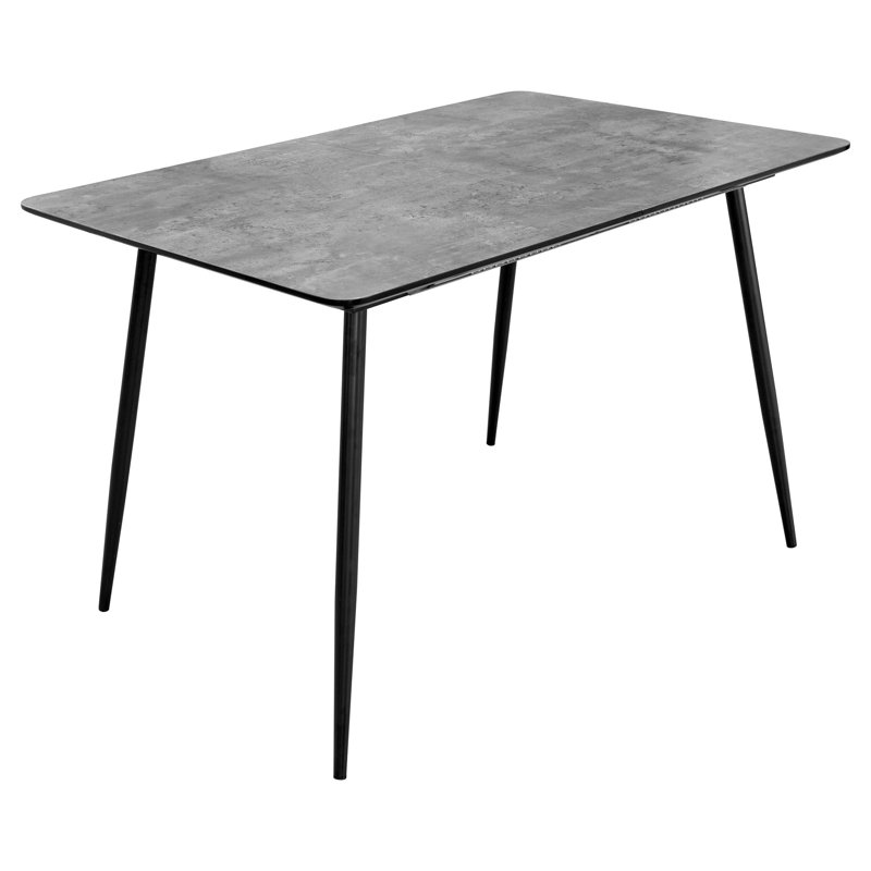 Guccione Extendable Metal Base Dining Table, Grey