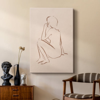 Sketched Pose II -Custom Wrapped Gallery Cavas