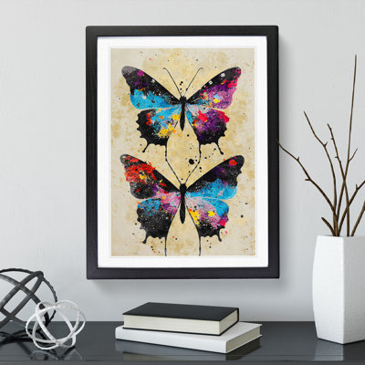 Butterflies Paint Splatter No.1 - Wall Art