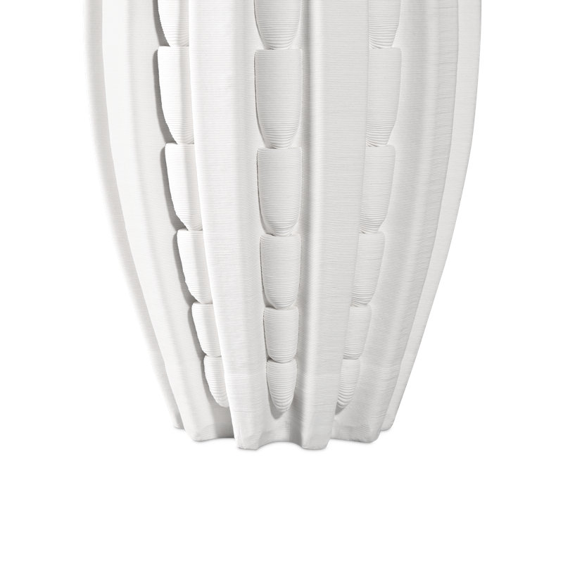 Vase cannelé moyen, H 10 po x l 6,5 po x P 6,5 po