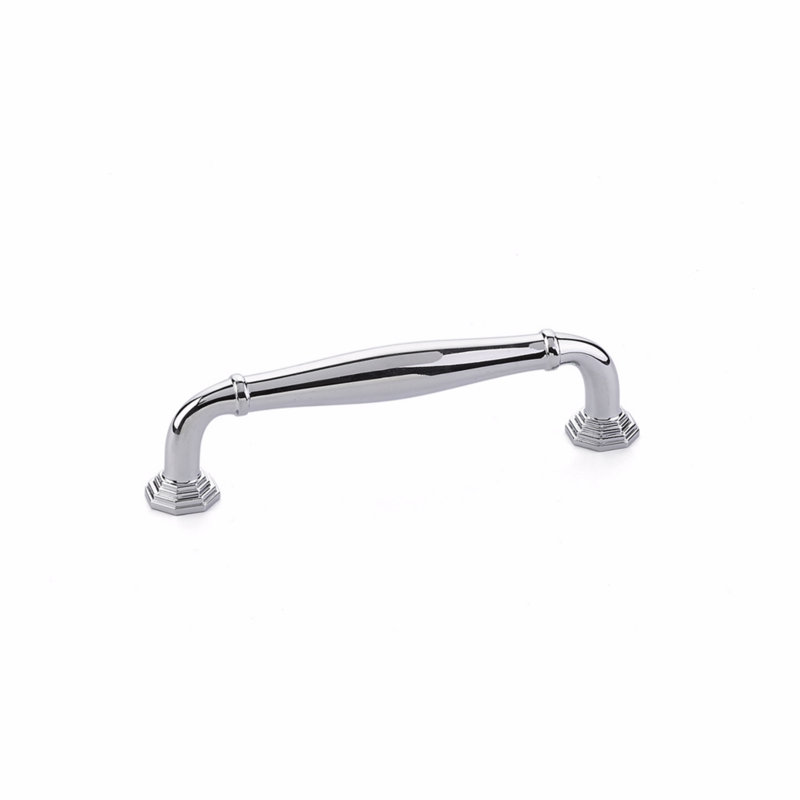 Emtek Blythe Cabinet Pull 4" cc, Polished Chrome