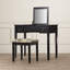 Coiffeuse à plateau avec miroir rabattable, 2 tiroirs et tabouret à motif de papillons 36 po Fidelmar-24748879