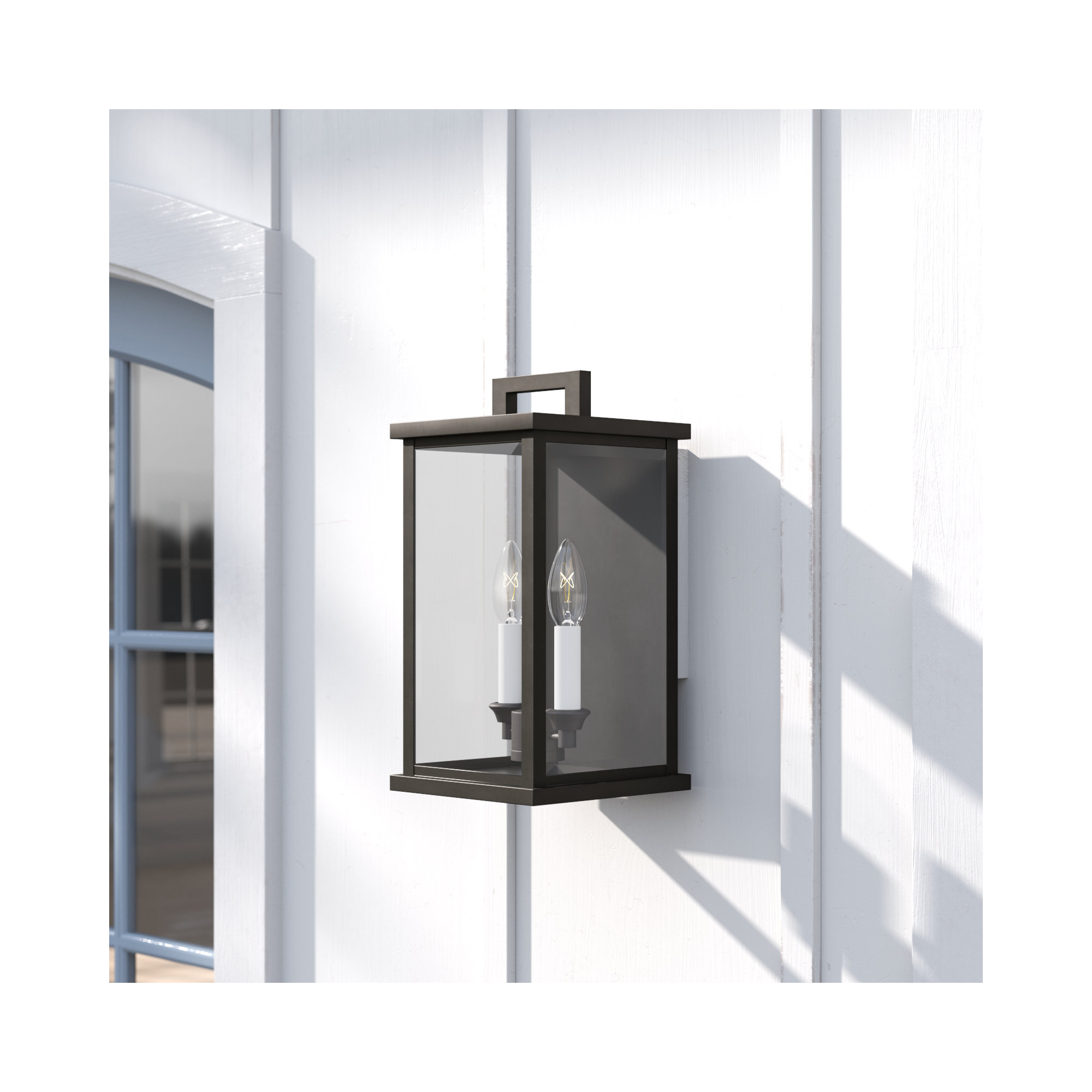 Nouri 2 Light Outdoor Wall Light, 14.25" H x 7.75" W x 8.25" D