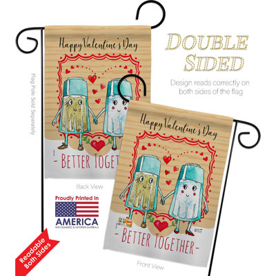 Double Sided 18.5'' H x 13'' W Polyester Valentine's Day Flag Set