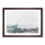 Solo Red Sailboat & Seascape in Abstract - Framed Print-55726374-55726376