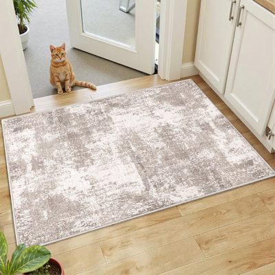 Tapis abstrait lavable à la machine avec envers antidérapant Amot